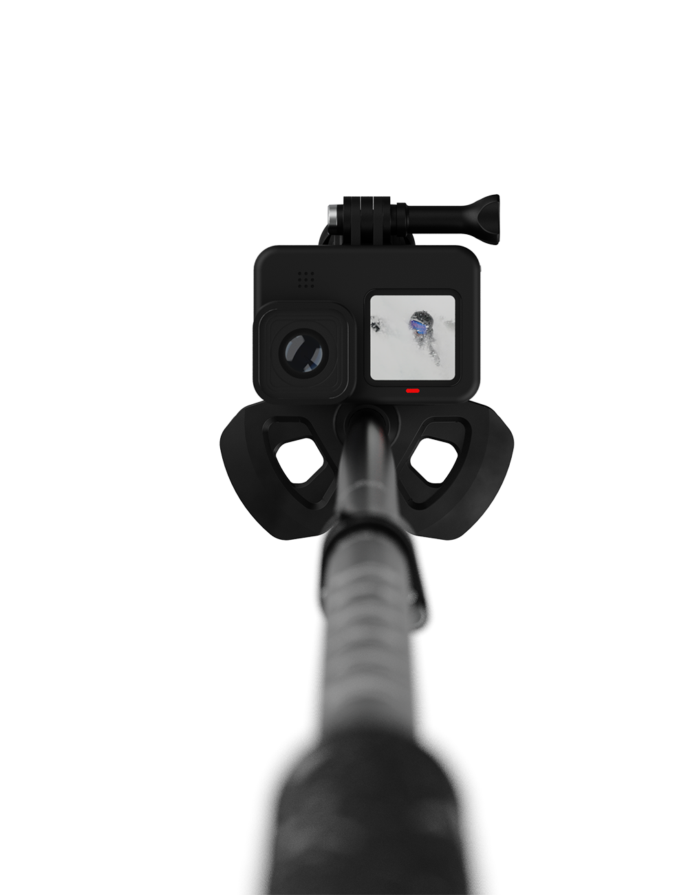 GoPro ski pole mount for selfie filming