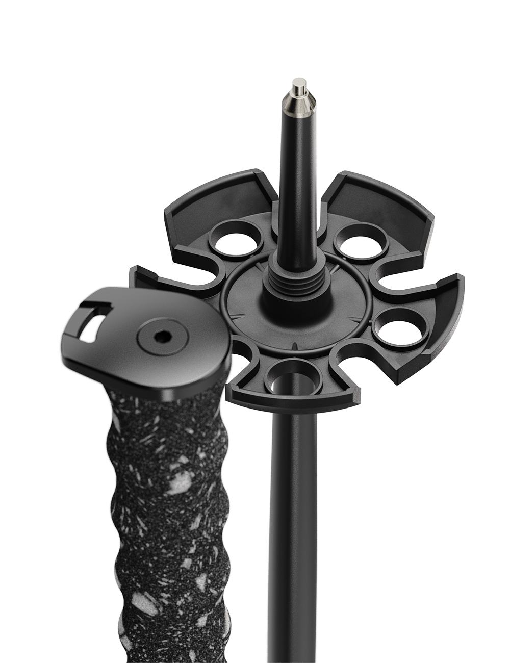 Adjustable ski poles with powder baskets | Regular Baskets