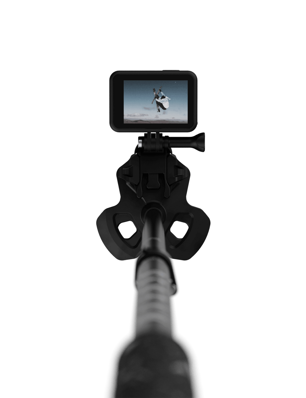 RAV Powder basket with a GoPro attached to it